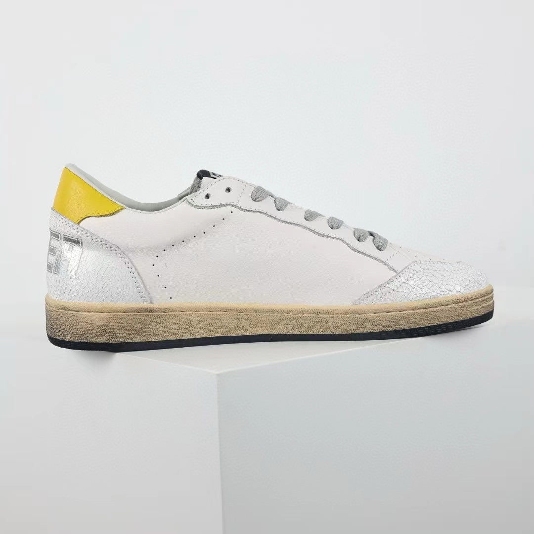 Golden Goose Ball-Star Red Star Yellow Heel Tab