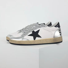 Load image into Gallery viewer, Golden Goose Ball-Star Leather Star Black Heel Tab Silver
