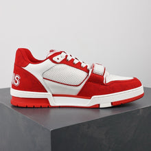 Load image into Gallery viewer, LV Trainers Velcro Strap Monogram Denim Red

