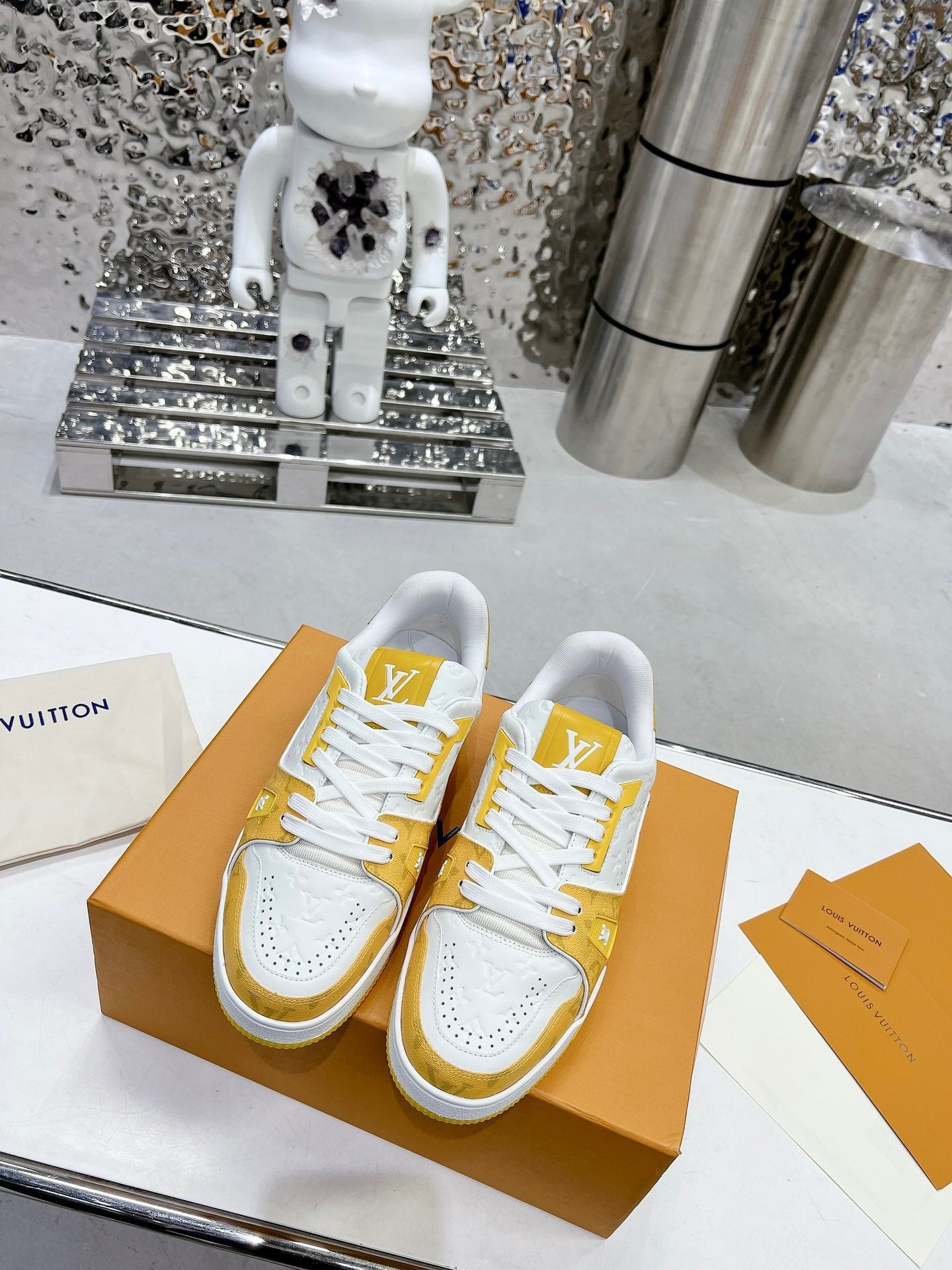 LV Trainers #54 Monogram Denim Yellow