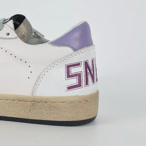 Golden Goose Ball-Star Glitter Star Purple Heel Tab