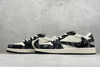 AJ1 Low Travis Scott x LV Black Monogram Customs