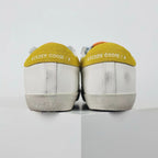 Golden Goose Super-Star Glitter Purple Star Yellow Heel Tab