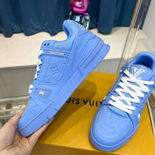 Load image into Gallery viewer, LV Trainers Blue Embossed Monogram
