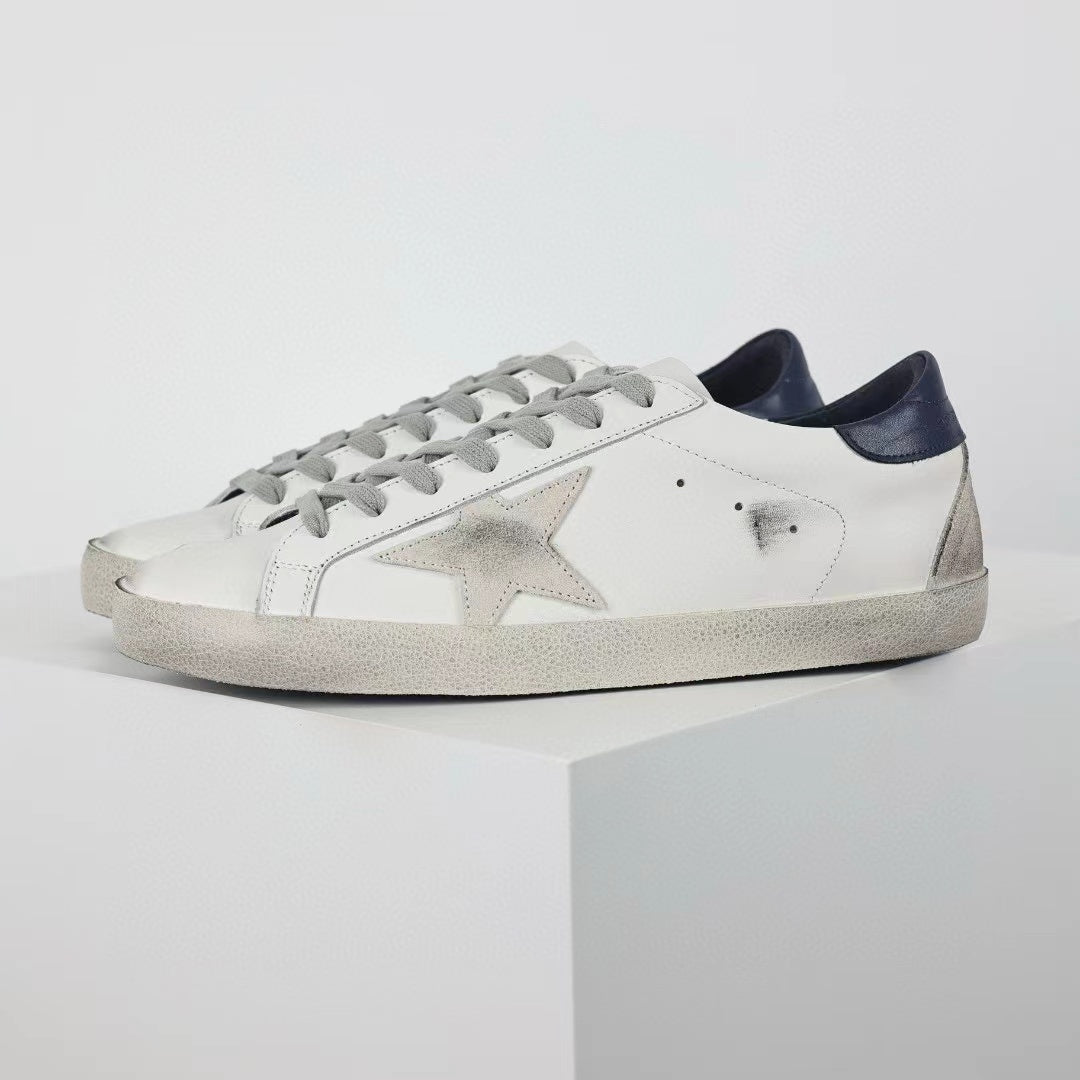 Golden Goose Ball-Star Suede Star Blue Heel Tab