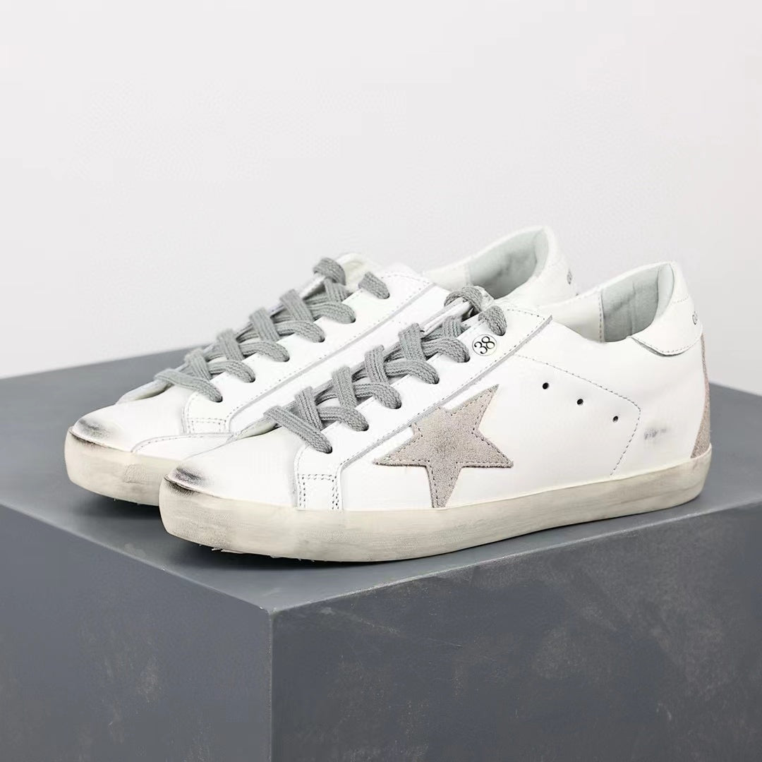 Golden Goose Super-Star Suede Star White Heel Tab