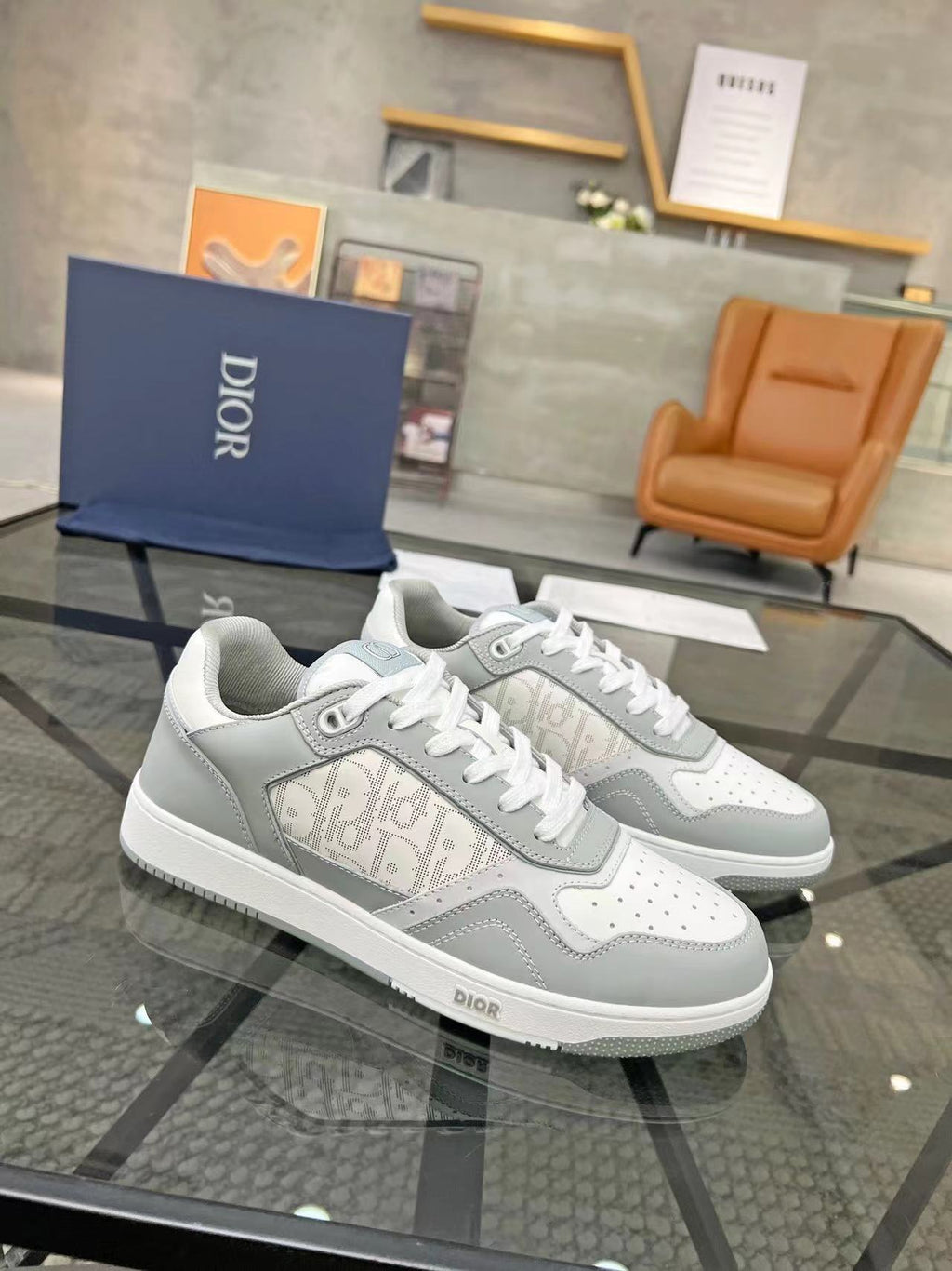 B27 Low-Top Grey White