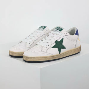 Golden Goose Ball-Star Green Star Blue Heel Tab