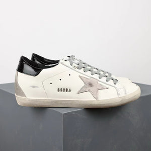 Golden Goose Super-Star Suede Star Black Glossy Heel Tab