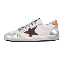 Load image into Gallery viewer, Golden Goose Ball-Star Brown Star Orange Heel Tab
