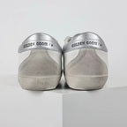 Golden Goose Super-Star Suede Star Silver Heel Tab