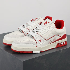 LV Trainers #54 Signature White Red