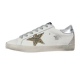 Golden Goose Super-Star Glitter Gold Star Silver Heel Tab