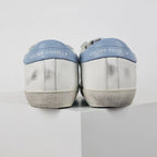 Golden Goose Super-Star Glitter Pink Star Blue Heel Tab