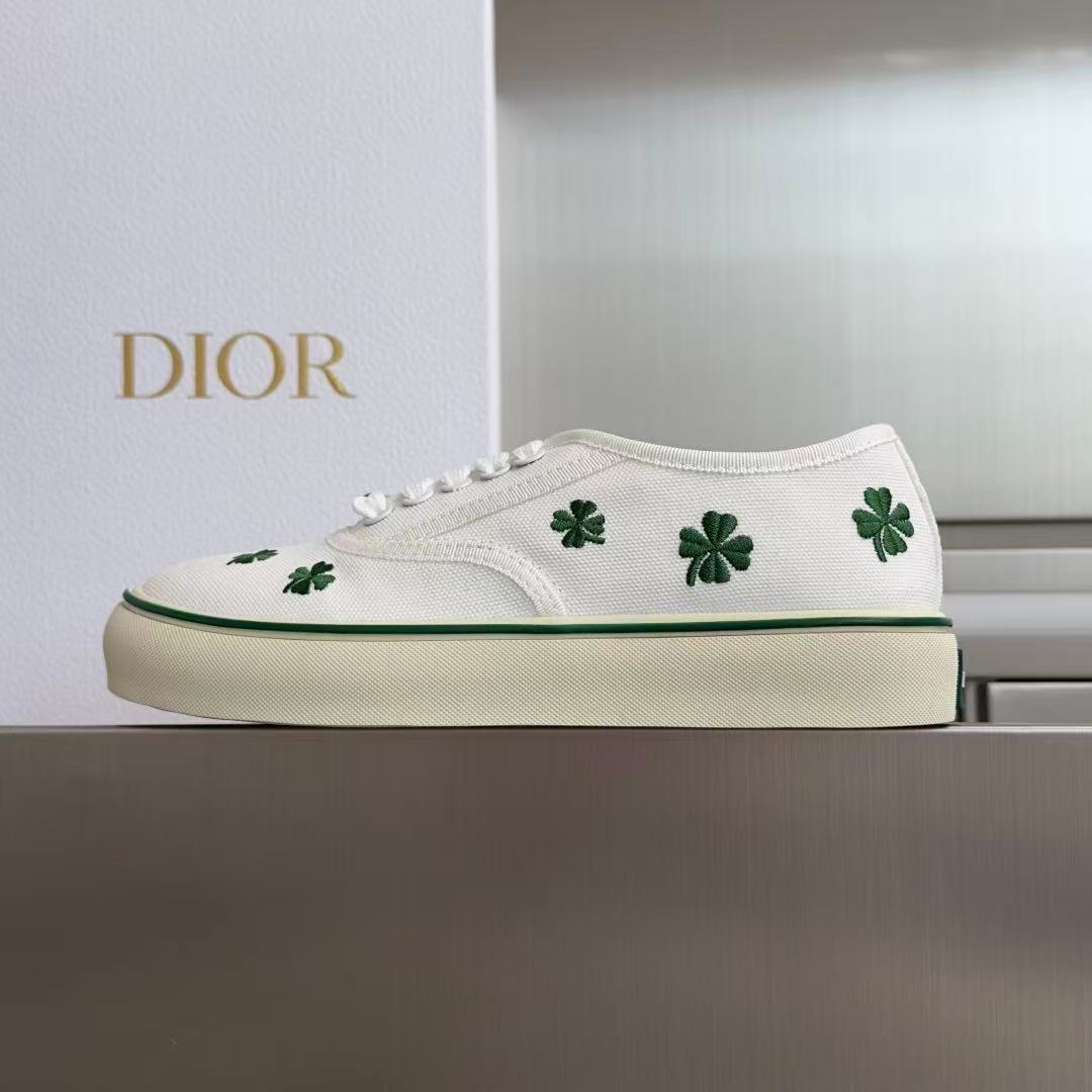 Saltwind Sneaker Clover on White Cotton