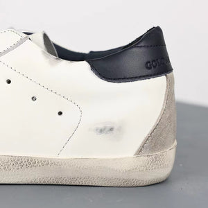 Golden Goose Super-Star Suede Star Black Matte Heel Tab