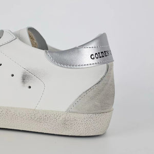 Golden Goose Super-Star Suede Star Silver Heel Tab