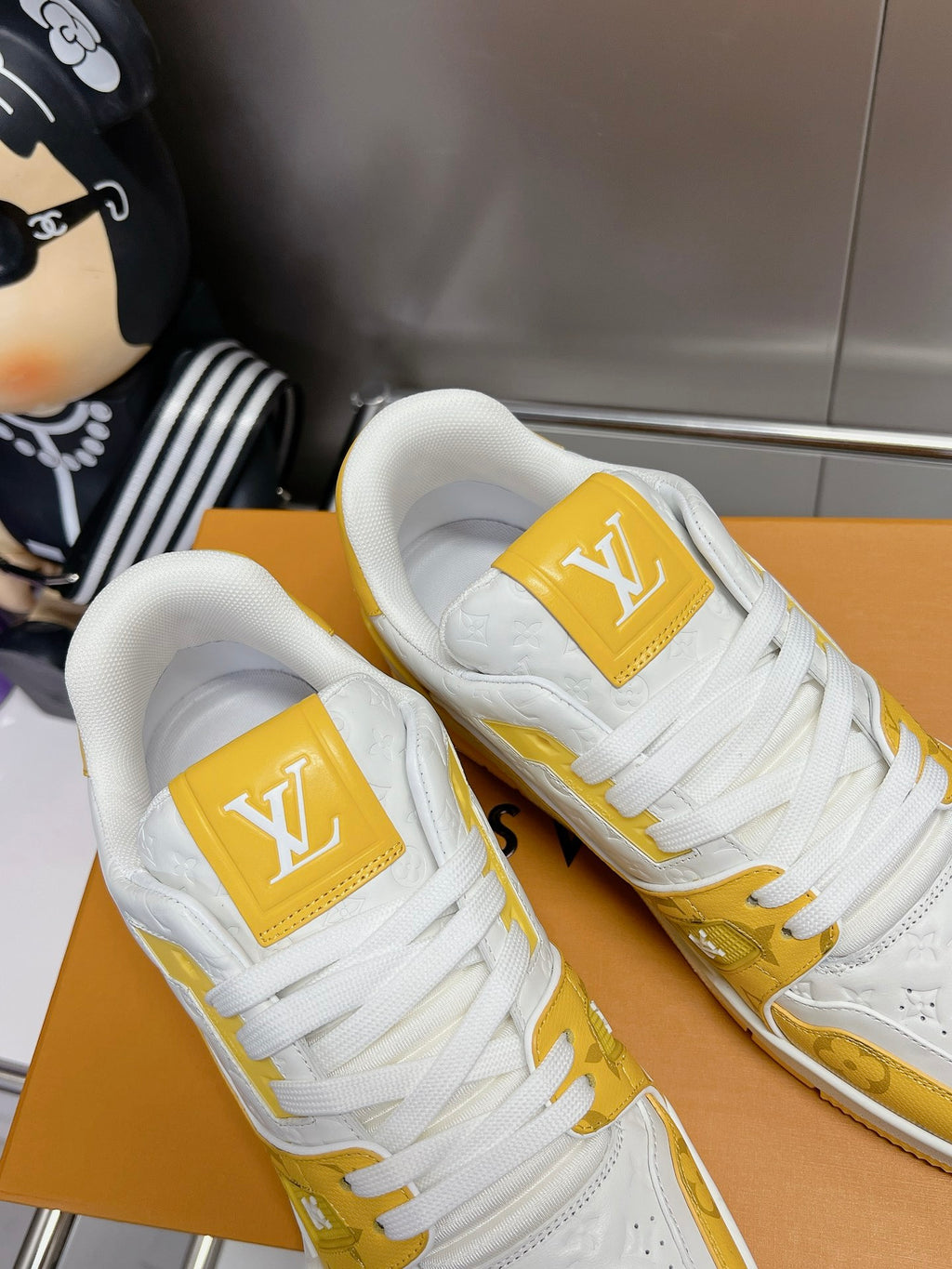 LV Trainers #54 Monogram Denim Yellow