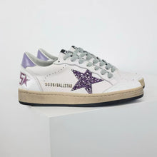 Load image into Gallery viewer, Golden Goose Ball-Star Glitter Star Purple Heel Tab
