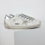 Golden Goose Super-Star Suede Star Silver Heel Tab