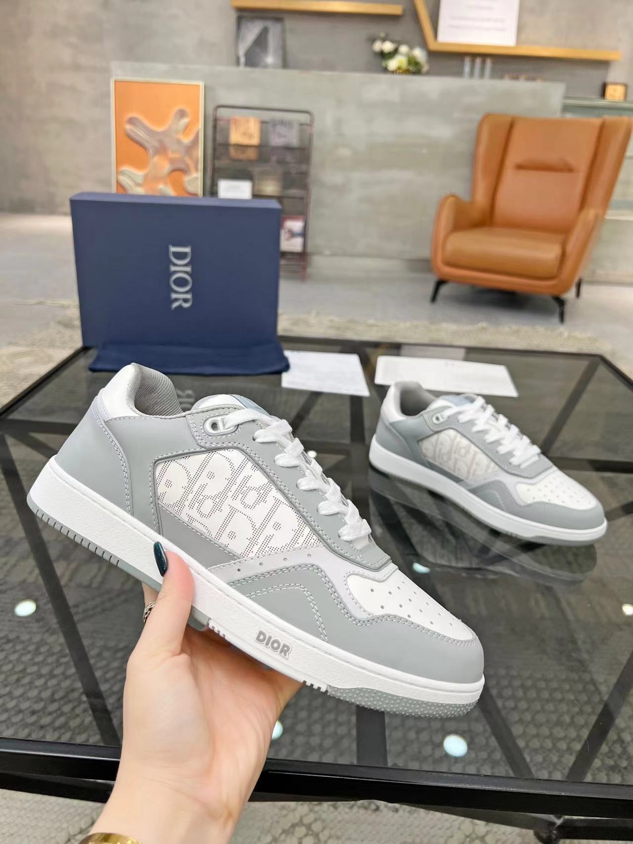 B27 Low-Top Grey White
