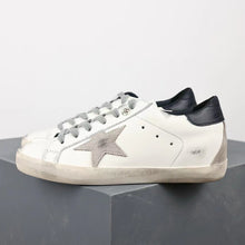 Load image into Gallery viewer, Golden Goose Super-Star Suede Star Black Matte Heel Tab
