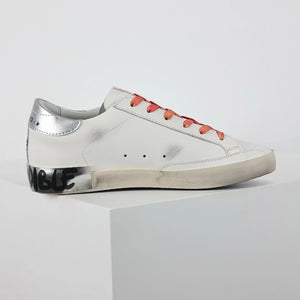 Golden Goose Ball-Star Glitter Silver Star Silver Heel Tab