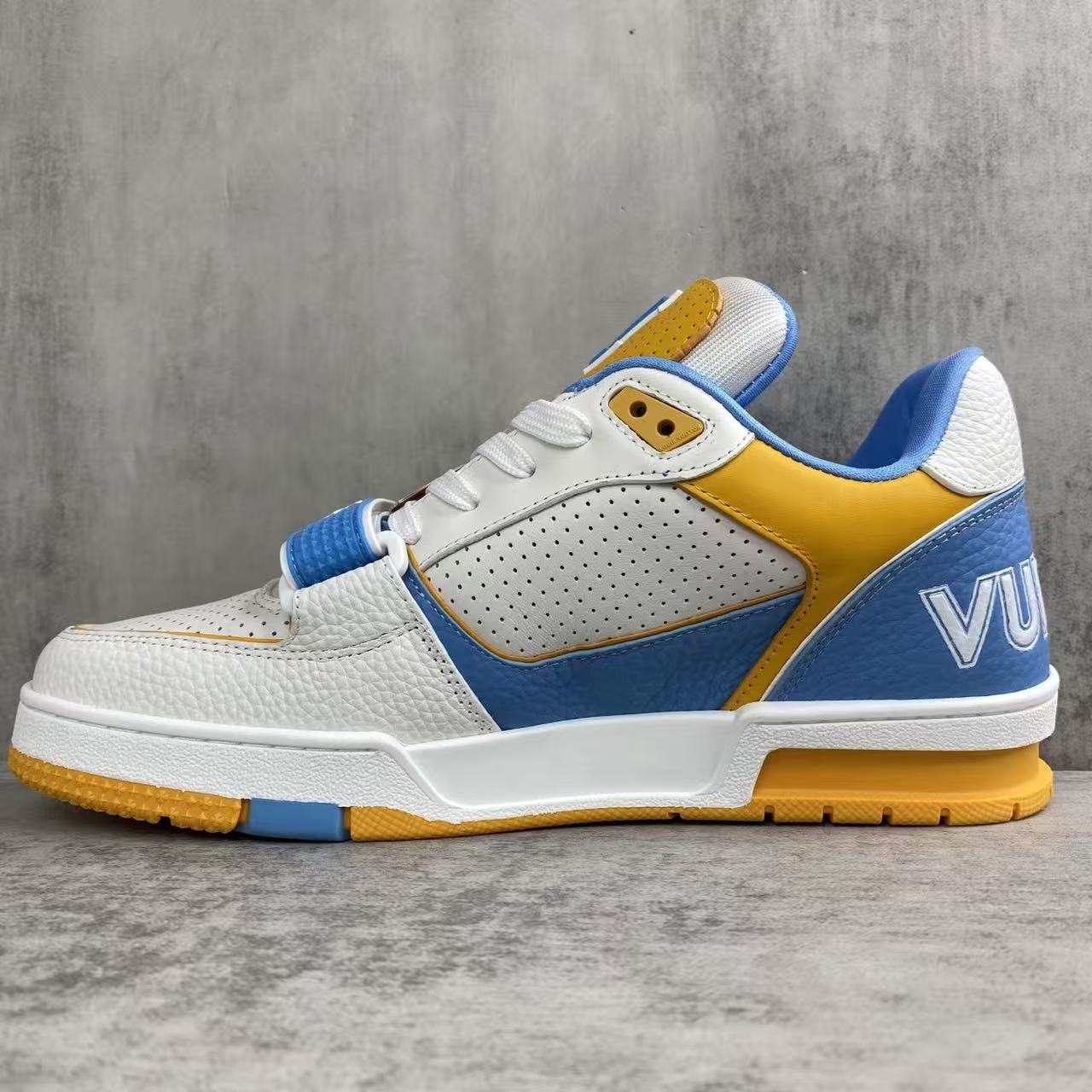 LV Trainers Velcro Blue Yellow