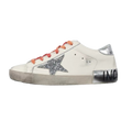 Golden Goose Ball-Star Glitter Star Silver Heel Tab