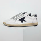 Golden Goose Ball-Star Black Star Black Heel Tab White