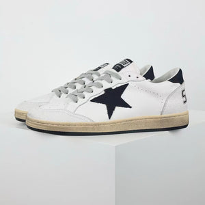 Golden Goose Ball-Star Black Star Black Heel Tab White