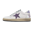 Golden Goose Ball-Star Glitter Star Purple Heel Tab