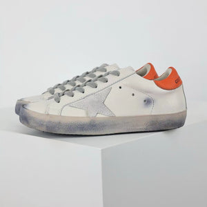 Golden Goose Ball-Star Suede Star Orange Heel Tab