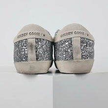 Load image into Gallery viewer, Golden Goose Ball-Star Suede Star Grey Heel Tab Glitter Base
