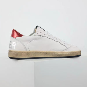 Golden Goose Ball-Star Glitter Silver Star Red Heel Tab