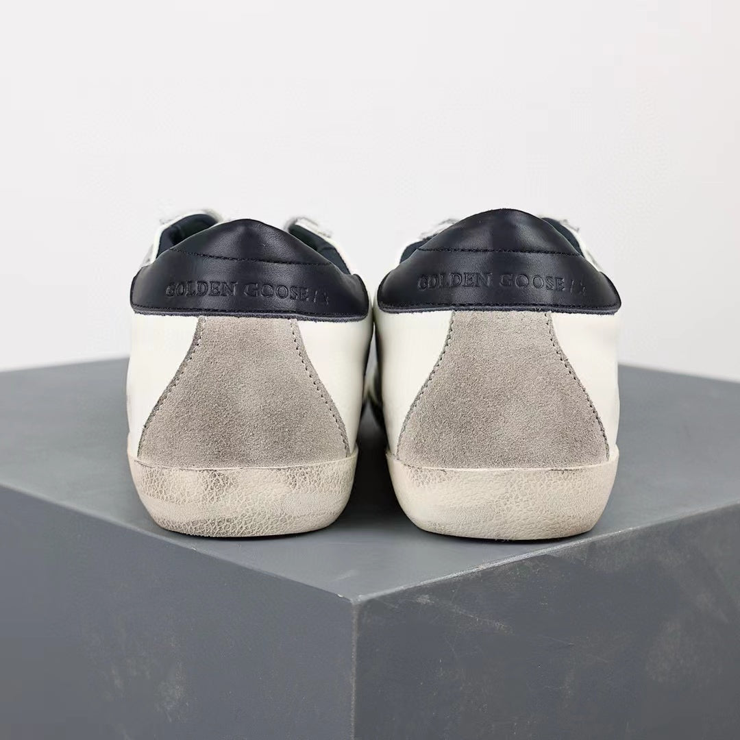 Golden Goose Super-Star Suede Star Black Matte Heel Tab