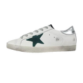 Golden Goose Ball-Star Green Star Silver Heel Tab