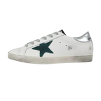 Golden Goose Ball-Star Green Star Silver Heel Tab