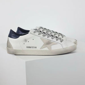 Golden Goose Ball-Star Suede Star Blue Heel Tab