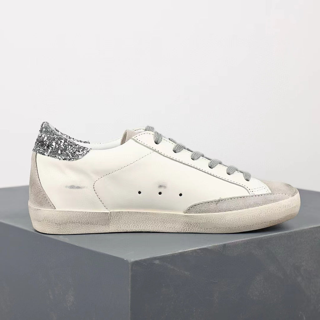 Golden Goose Super-Star Suede Star Glitter Heel Tab