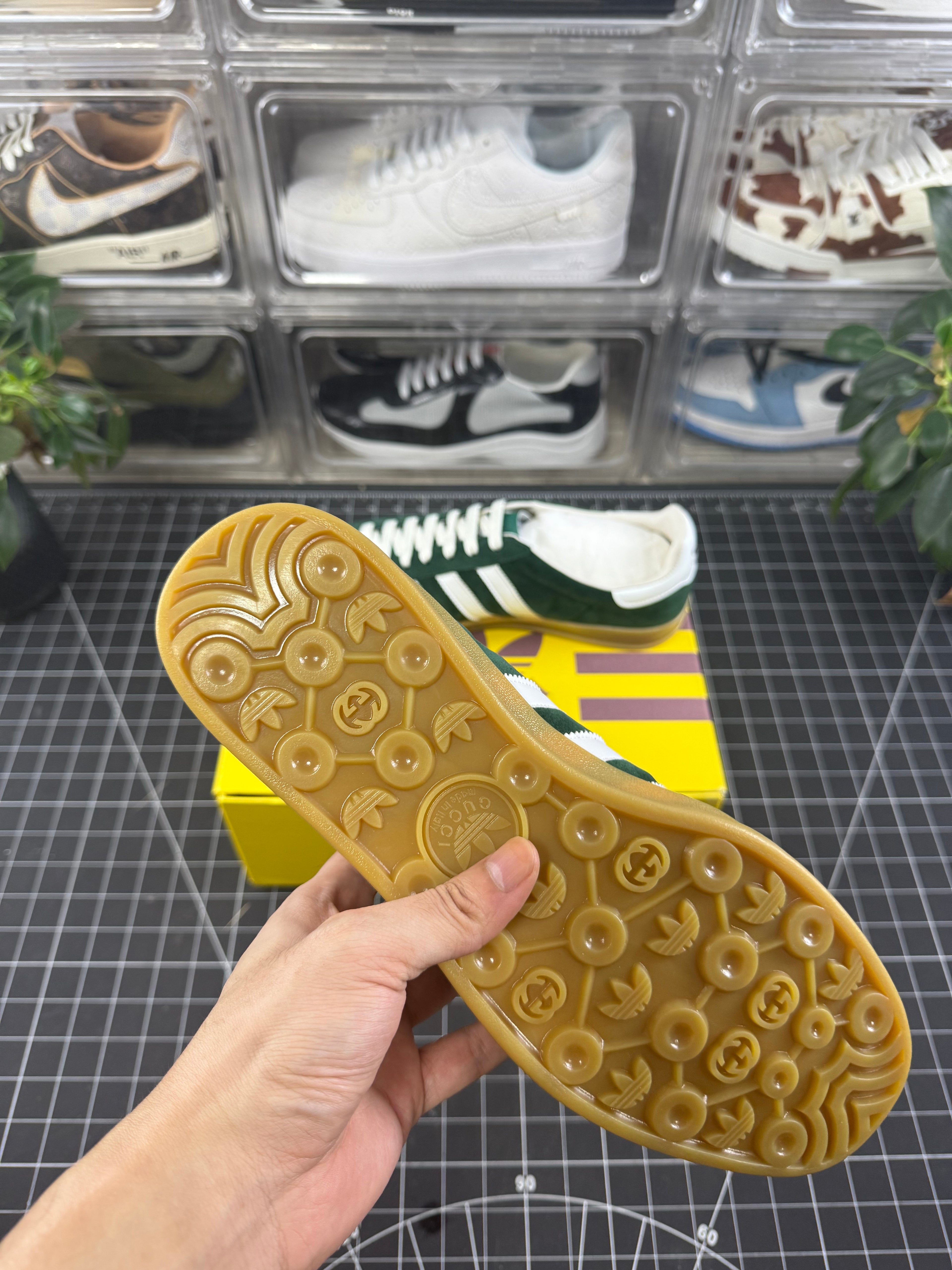 Gucci x Gazelle Green Suede