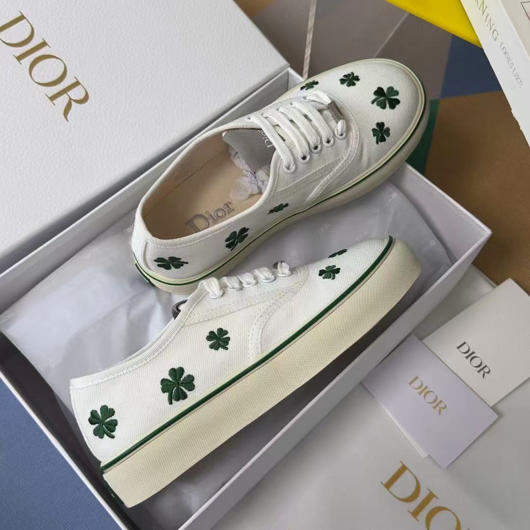 Saltwind Sneaker Clover on White Cotton