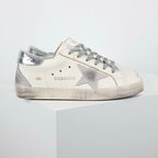 Golden Goose Super-Star Suede Star Silver Heel Tab