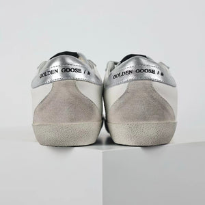 Golden Goose Super-Star Glitter Gold Star Silver Heel Tab