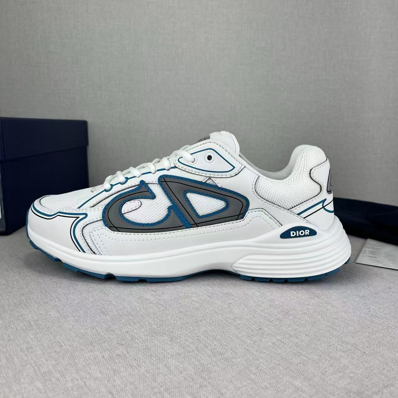 B30 White and Light Blue Mesh