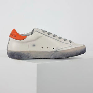 Golden Goose Ball-Star Suede Star Orange Heel Tab