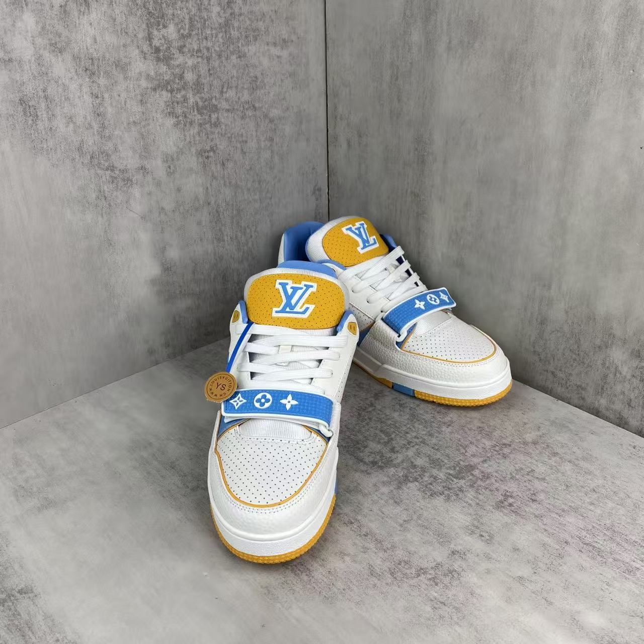 LV Trainers Velcro Blue Yellow