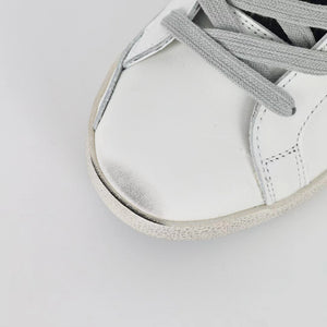 Golden Goose Ball-Star Green Star Silver Heel Tab