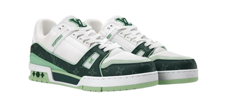 LV Trainers Green Monogram