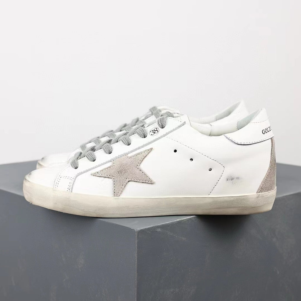 Golden Goose Super-Star Suede Star White Heel Tab